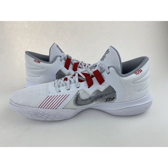 Nike Kyrie Flytrap 5 White Red Grey Men's Size 14 Basketball Shoes - Picture 4 of 12